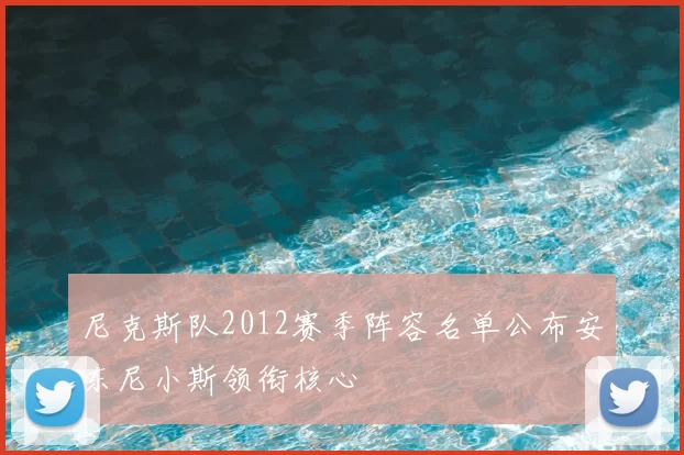 尼克斯队2012赛季阵容名单公布安东尼小斯领衔核心